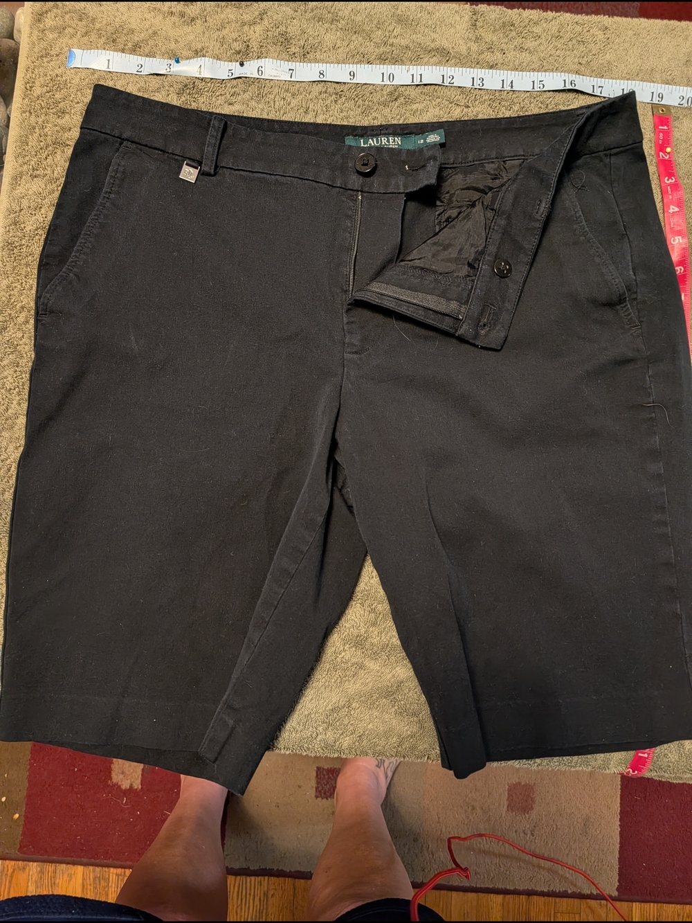 Ralph Lauren Black Women’s Bermuda Shorts - Classic Chino Style